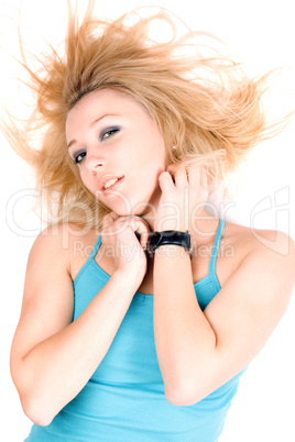 Portrait of sexy young blond girl