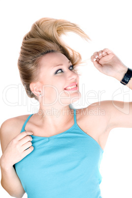 Portrait of smiling blond girl