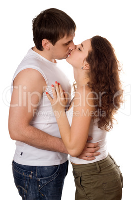 Young couple kissing