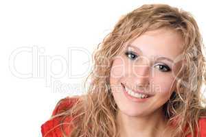 pretty cheerful blond woman