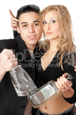 Portrait of playful young couple