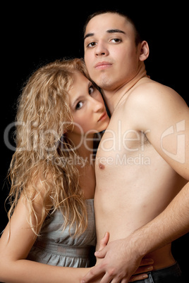 Portrait of a passionate attractive young couple