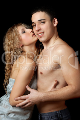 Portrait of a passionate beautiful young couple