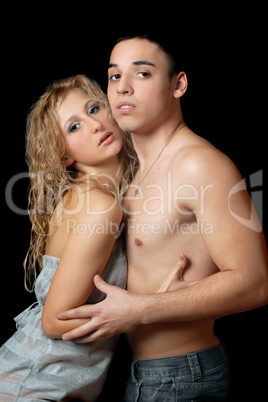 Portrait of a passionate attractive young couple