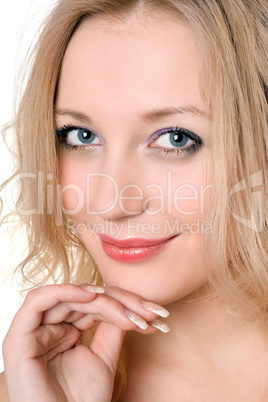 attractive smiling blond woman