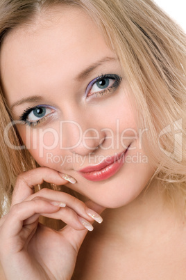 cute smiling blond woman