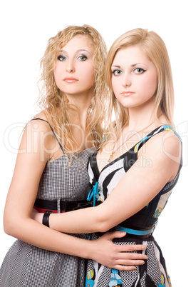Portrait of two pretty young women