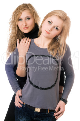 Portrait of two pretty young women