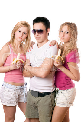 Portrait of three young people