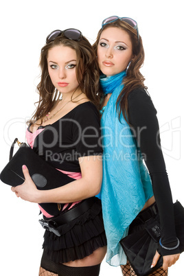 Portrait of two attractive young women