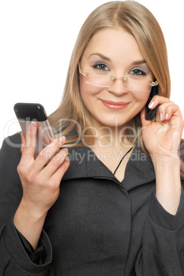 Close-up portrait of smiling blonde