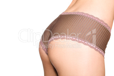 Close-up of perfect female rear in panties