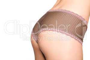Close-up of perfect female rear in panties