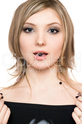 Portrait of attractive young woman