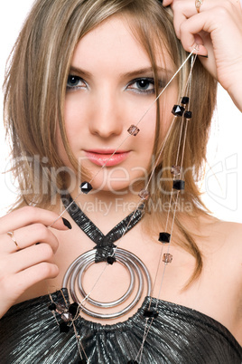 Portrait of a attractive young woman. Isolated