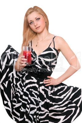 Beautiful young woman with a cocktail