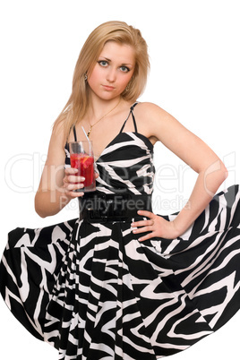 Attractive young woman with a cocktail