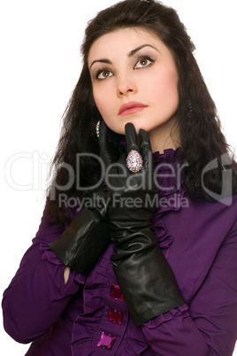 Portrait of thoughtful young woman