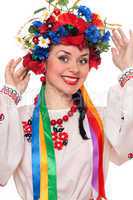 woman in the Ukrainian national clothes