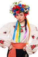 girl in the Ukrainian national clothes