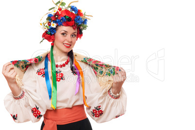 woman in the Ukrainian national clothes