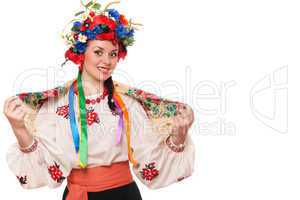 woman in the Ukrainian national clothes