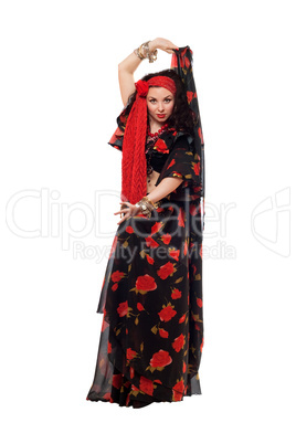 Dancing gypsy woman