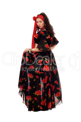 Gypsy woman in a black skirt