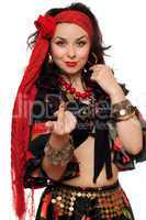 Portrait of gorgeous gypsy woman