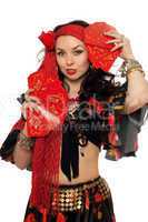 Portrait of gorgeous gypsy woman