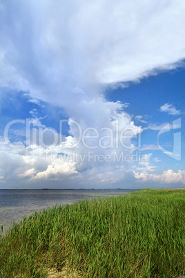 Blue sky with clouds