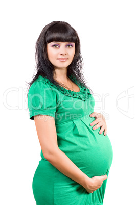 Portrait of a pregnant young woman