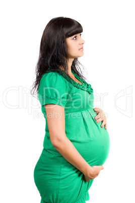 Portrait of a pregnant pretty girl