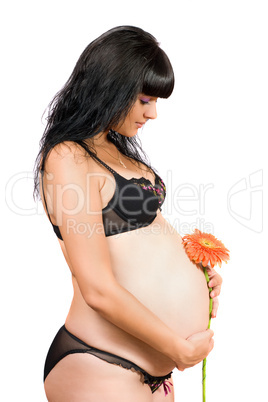 Portrait of a pregnant young woman