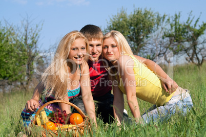 Two pretty blonde and young man