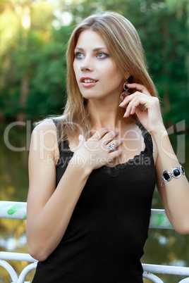 Portrait of beautiful young blonde