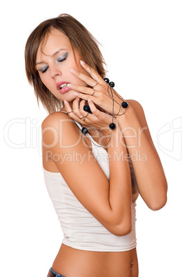 Portrait of passionate girl Portrait of passionate girl