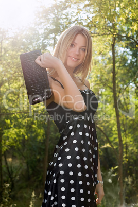 Portrait of a smiling young blonde