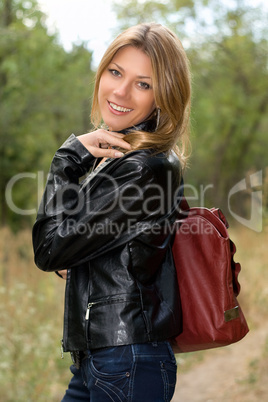 Portrait of a cheerful young woman