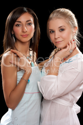 portrait of a two pretty young women