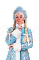 Portrait of a smiling Snow Maiden