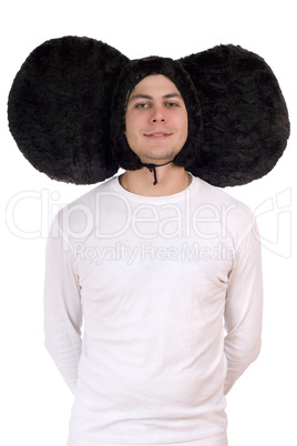 Portrait of a funny guy with big ears (Cheburashka)