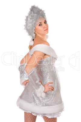 Portrait of a cute Snow Maiden