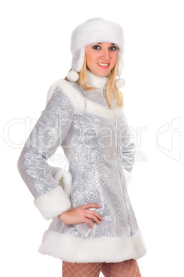 Portrait of a sexy smiling Snow Maiden