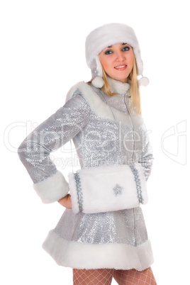 Portrait of a happy sexy Snow Maiden