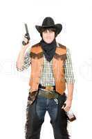 Portrait of cowboy with a gun