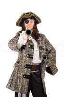 Portrait of man in a pirate costume