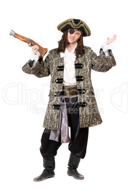 Expressive pirate with a pistol