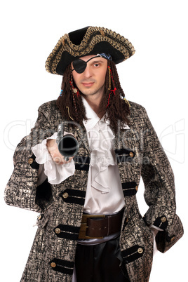 pirate with a pistol in hand