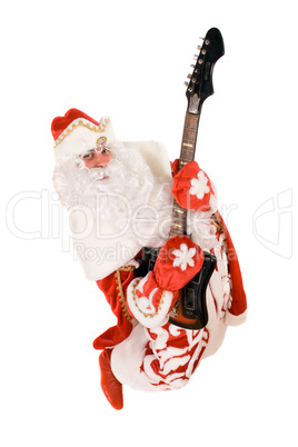 Mad Ded Moroz with a broken guitar